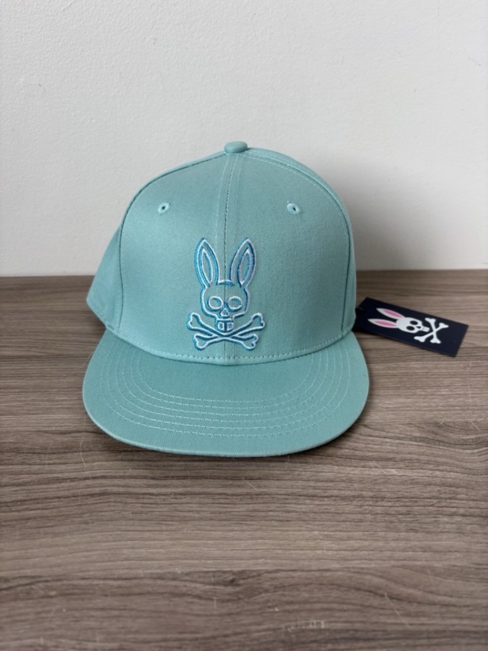 Psycho Bunny Gresham Cotton Logo Baseball Cap Color Coastal Blue NWT